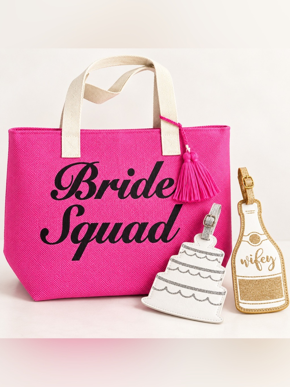 Bride Squad Insulated Tote & Oversized Bridal Luggage Tags
